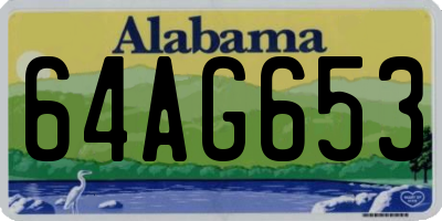 AL license plate 64AG653