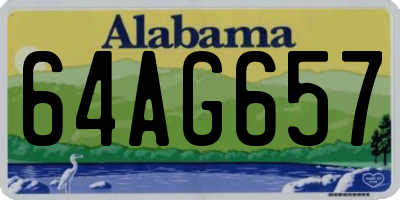 AL license plate 64AG657