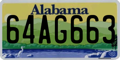 AL license plate 64AG663