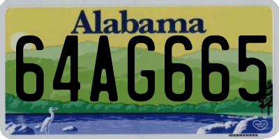 AL license plate 64AG665