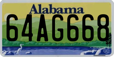 AL license plate 64AG668