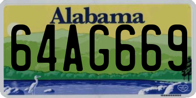 AL license plate 64AG669
