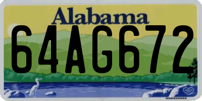 AL license plate 64AG672