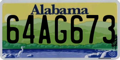 AL license plate 64AG673
