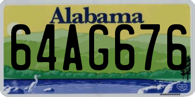 AL license plate 64AG676