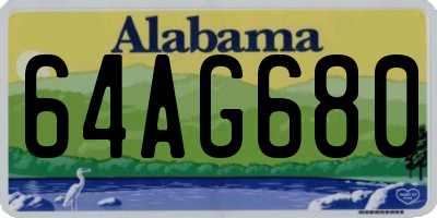 AL license plate 64AG680