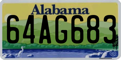 AL license plate 64AG683