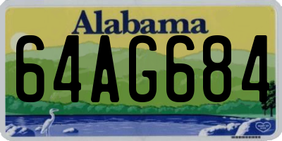 AL license plate 64AG684
