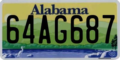 AL license plate 64AG687