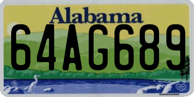 AL license plate 64AG689