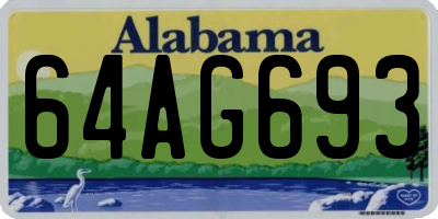 AL license plate 64AG693