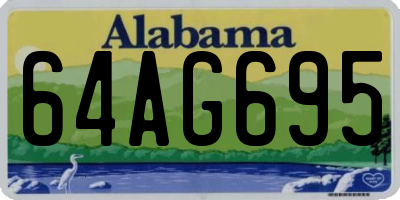 AL license plate 64AG695