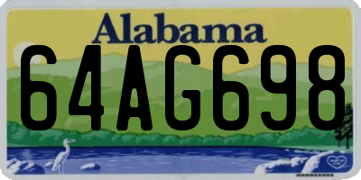 AL license plate 64AG698