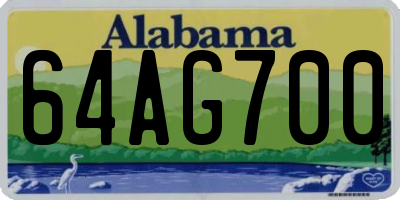 AL license plate 64AG700