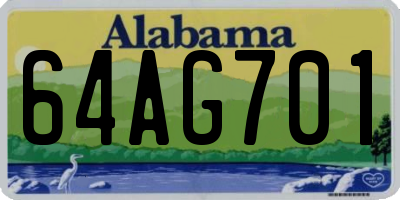 AL license plate 64AG701