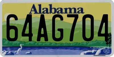 AL license plate 64AG704