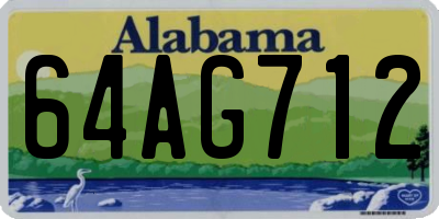 AL license plate 64AG712