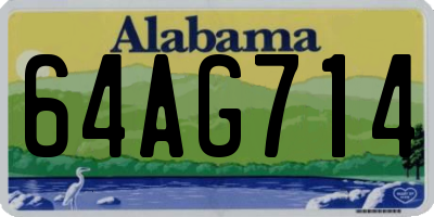 AL license plate 64AG714