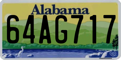 AL license plate 64AG717
