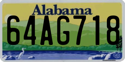 AL license plate 64AG718