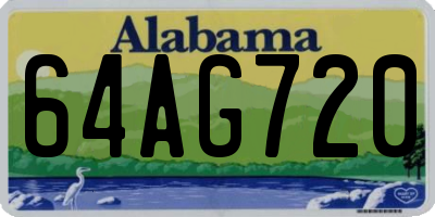 AL license plate 64AG720
