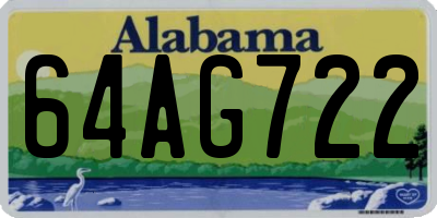 AL license plate 64AG722