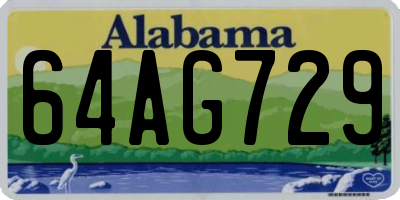 AL license plate 64AG729