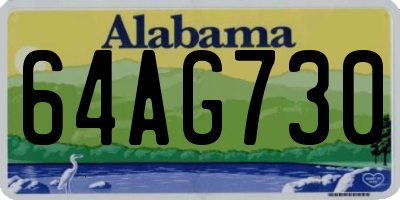 AL license plate 64AG730