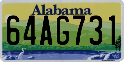 AL license plate 64AG731
