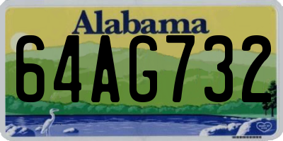 AL license plate 64AG732