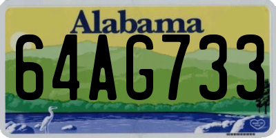 AL license plate 64AG733