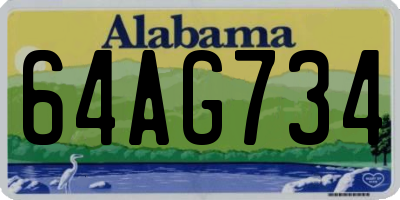 AL license plate 64AG734