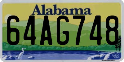 AL license plate 64AG748