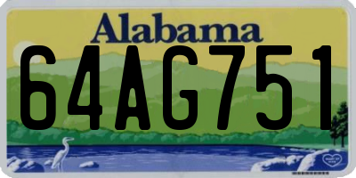 AL license plate 64AG751