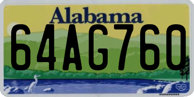 AL license plate 64AG760