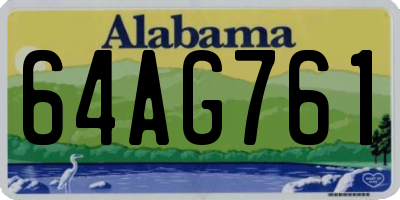 AL license plate 64AG761