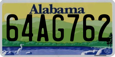 AL license plate 64AG762