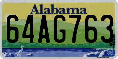 AL license plate 64AG763