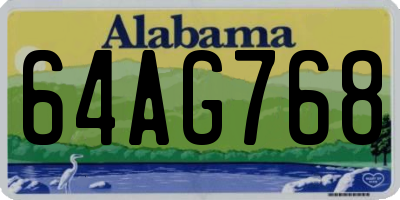 AL license plate 64AG768
