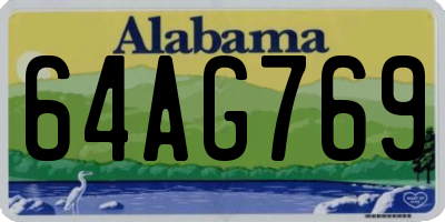 AL license plate 64AG769