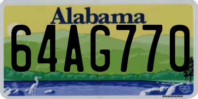AL license plate 64AG770