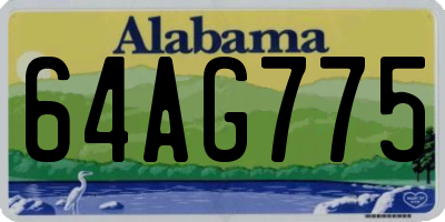 AL license plate 64AG775