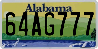 AL license plate 64AG777