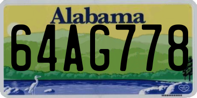 AL license plate 64AG778
