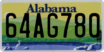 AL license plate 64AG780
