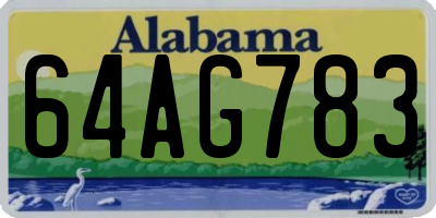AL license plate 64AG783