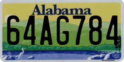 AL license plate 64AG784
