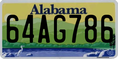 AL license plate 64AG786