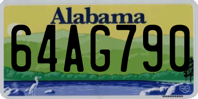 AL license plate 64AG790