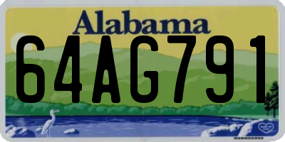 AL license plate 64AG791